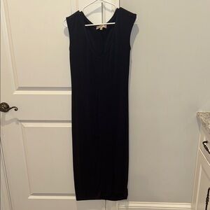 Casual Navy Capsleeve Dress
